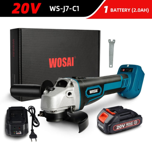 WOSAI M14 Cordless Angle Grinder 20V Lithium-Ion Grinding Machine Cutting Electric Angle Grinder Grinding Brushless Power Tool