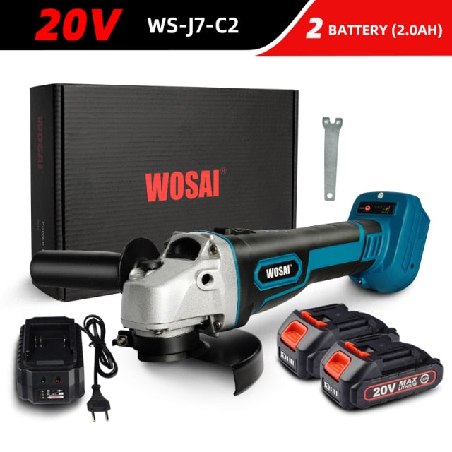 WOSAI M14 Cordless Angle Grinder 20V Lithium-Ion Grinding Machine Cutting Electric Angle Grinder Grinding Brushless Power Tool