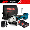 WOSAI M14 Cordless Angle Grinder 20V Lithium-Ion Grinding Machine Cutting Electric Angle Grinder Grinding Brushless Power Tool