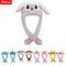 Rabbit Hat Moving Ears Cute Cartoon Toy Hat  Kawaii Funny Hat Birthday Gift Bunny Plush Cap Winter Hat For Kids Adult Girlfriend