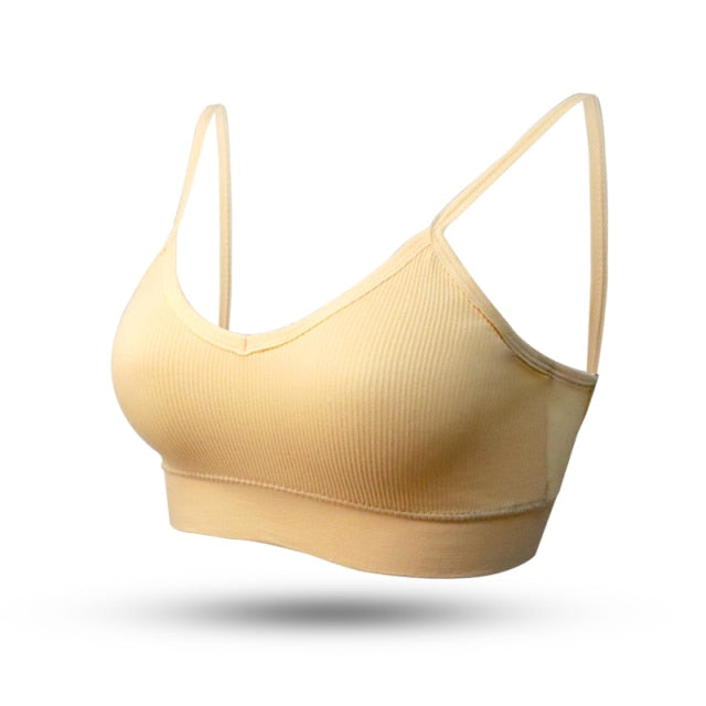 Wireless Backless Bras Women Bralette Top Push Up Sports Bra Female Open Back Brassiere Tube Seamless Crop Tank Tops Active Bras