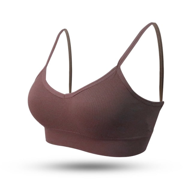 Wireless Backless Bras Women Bralette Top Push Up Sports Bra Female Open Back Brassiere Tube Seamless Crop Tank Tops Active Bras