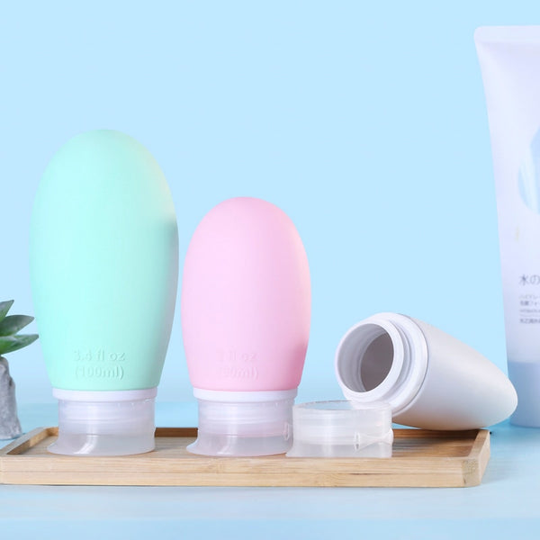 1pcs Travel Cosmetics Bottles Silica Gel Mini Empty Container Skincare Shower Gel Shampoo Jars Tools Portable Extrusion Bottling