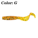 10Pcs Soft Silicone Fishing Lures 4.8cm 1.2g Worm Jigging Wobblers Shrimp Fishy Smell Additive Tackle Bass Carp Artificial Baits