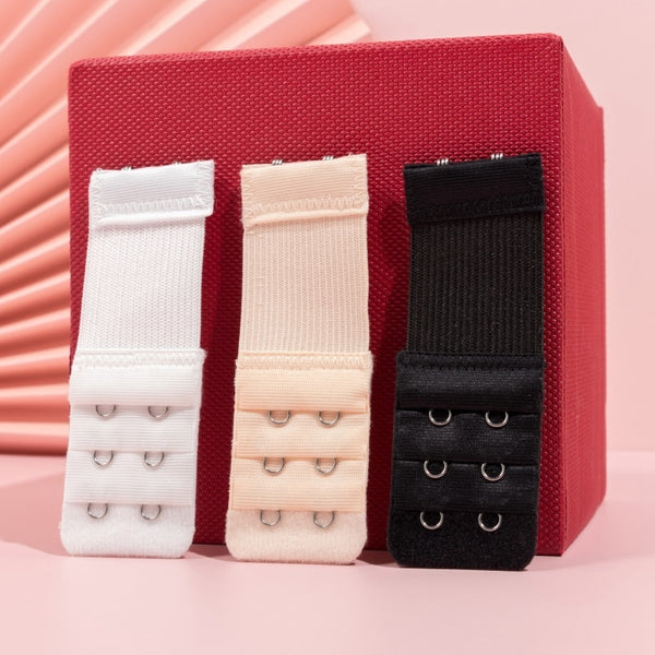 2 Hook Bra Extender For Women's Elastic Bra Extension Strap Hook Clip Expander Adjustable Belt Buckle Intimates 1/3/4 Pcs