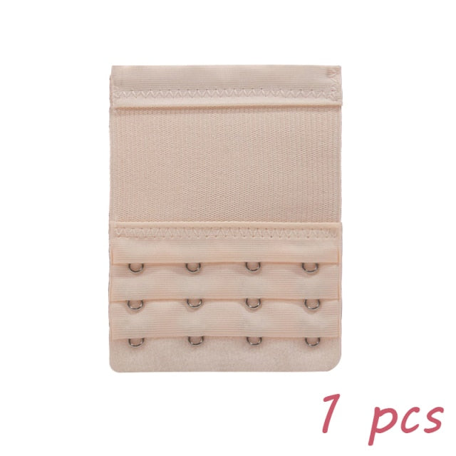 2 Hook Bra Extender For Women's Elastic Bra Extension Strap Hook Clip Expander Adjustable Belt Buckle Intimates 1/3/4 Pcs