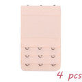 2 Hook Bra Extender For Women's Elastic Bra Extension Strap Hook Clip Expander Adjustable Belt Buckle Intimates 1/3/4 Pcs