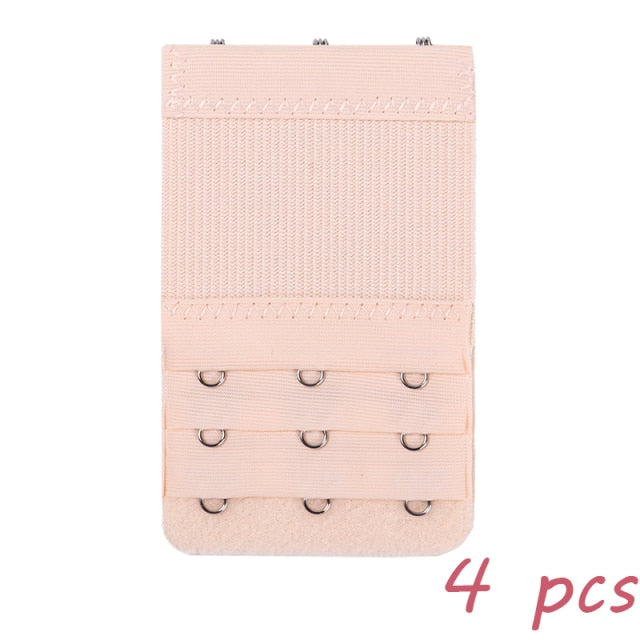2 Hook Bra Extender For Women's Elastic Bra Extension Strap Hook Clip Expander Adjustable Belt Buckle Intimates 1/3/4 Pcs