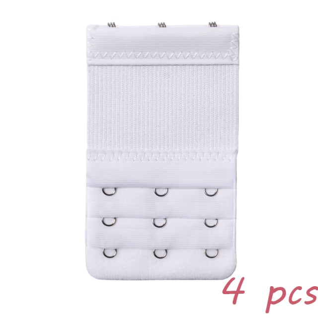 2 Hook Bra Extender For Women's Elastic Bra Extension Strap Hook Clip Expander Adjustable Belt Buckle Intimates 1/3/4 Pcs