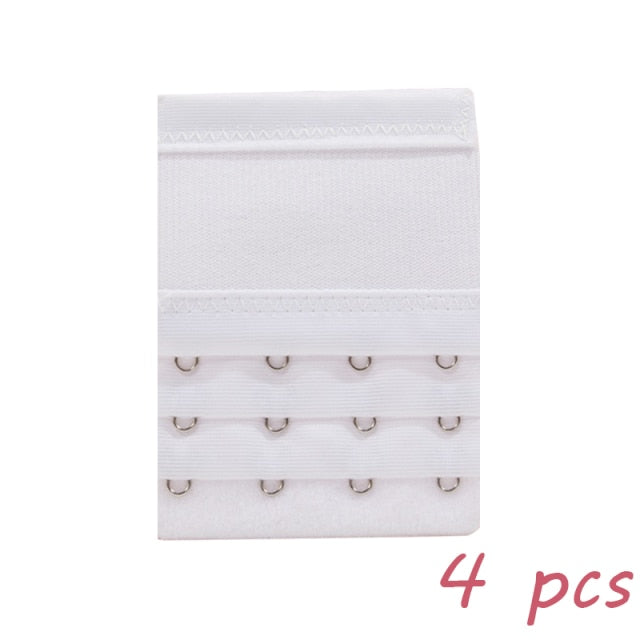 2 Hook Bra Extender For Women's Elastic Bra Extension Strap Hook Clip Expander Adjustable Belt Buckle Intimates 1/3/4 Pcs