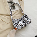 Animal Pattern Print Canvas Shoulder Underarm Bag Vintage Ladies Small Purse Handbags Casual All-match Fashion Women Square Bags