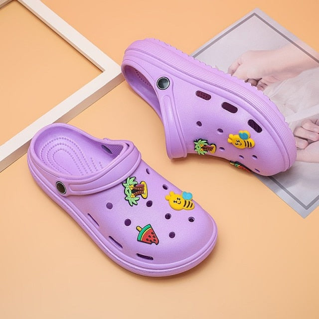 Hot Sale Pink Cute Summer Sandals Women Beach Sandals Non Slip Comfortable Lightweight Outdoor Sandals Woman zuecos de mujer