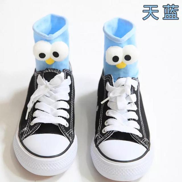 Funny Socks Women's Short Cotton Hot Sale 3D eyes Designer Fashion Amusing Lovely Harajuku kawaii Gift Happy Cute Socks