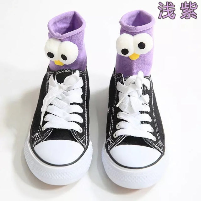 Funny Socks Women's Short Cotton Hot Sale 3D eyes Designer Fashion Amusing Lovely Harajuku kawaii Gift Happy Cute Socks