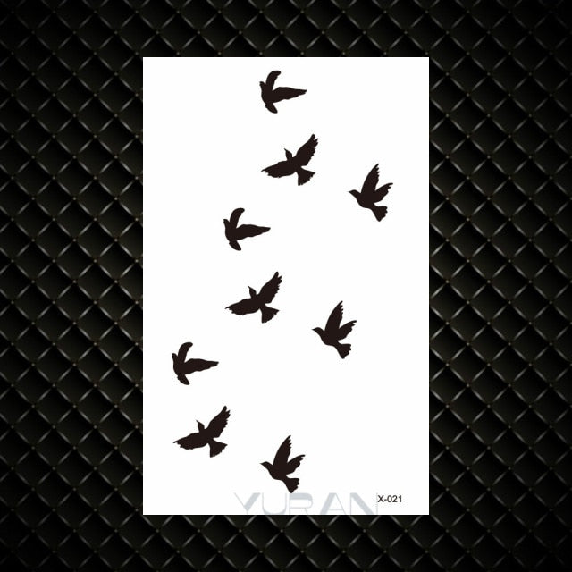 Hot Small Sexy Lips Leaf Black Cartoon Temporary Tattoo Cute Star Tattoo Sticker Love Women Body Finger Art Tatoo Kid Waterproof