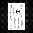 Hot Small Sexy Lips Leaf Black Cartoon Temporary Tattoo Cute Star Tattoo Sticker Love Women Body Finger Art Tatoo Kid Waterproof