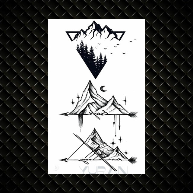 Hot Small Sexy Lips Leaf Black Cartoon Temporary Tattoo Cute Star Tattoo Sticker Love Women Body Finger Art Tatoo Kid Waterproof