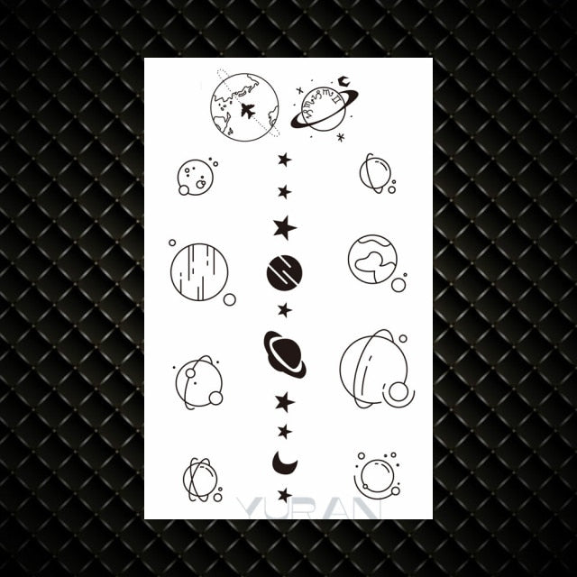 Hot Small Sexy Lips Leaf Black Cartoon Temporary Tattoo Cute Star Tattoo Sticker Love Women Body Finger Art Tatoo Kid Waterproof