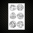 Hot Small Sexy Lips Leaf Black Cartoon Temporary Tattoo Cute Star Tattoo Sticker Love Women Body Finger Art Tatoo Kid Waterproof