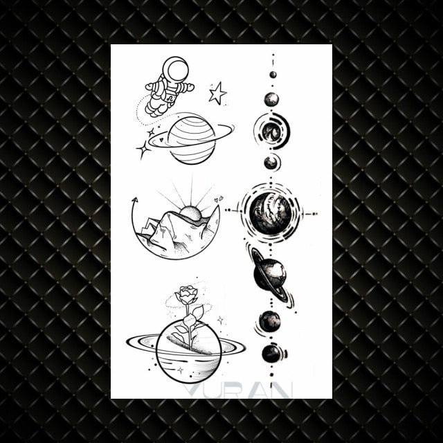 Hot Small Sexy Lips Leaf Black Cartoon Temporary Tattoo Cute Star Tattoo Sticker Love Women Body Finger Art Tatoo Kid Waterproof