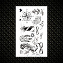 Hot Small Sexy Lips Leaf Black Cartoon Temporary Tattoo Cute Star Tattoo Sticker Love Women Body Finger Art Tatoo Kid Waterproof