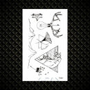 Hot Small Sexy Lips Leaf Black Cartoon Temporary Tattoo Cute Star Tattoo Sticker Love Women Body Finger Art Tatoo Kid Waterproof