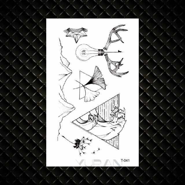 Hot Small Sexy Lips Leaf Black Cartoon Temporary Tattoo Cute Star Tattoo Sticker Love Women Body Finger Art Tatoo Kid Waterproof