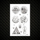 Hot Small Sexy Lips Leaf Black Cartoon Temporary Tattoo Cute Star Tattoo Sticker Love Women Body Finger Art Tatoo Kid Waterproof