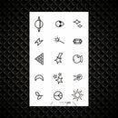 Hot Small Sexy Lips Leaf Black Cartoon Temporary Tattoo Cute Star Tattoo Sticker Love Women Body Finger Art Tatoo Kid Waterproof