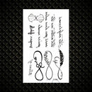 Hot Small Sexy Lips Leaf Black Cartoon Temporary Tattoo Cute Star Tattoo Sticker Love Women Body Finger Art Tatoo Kid Waterproof