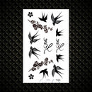 Hot Small Sexy Lips Leaf Black Cartoon Temporary Tattoo Cute Star Tattoo Sticker Love Women Body Finger Art Tatoo Kid Waterproof