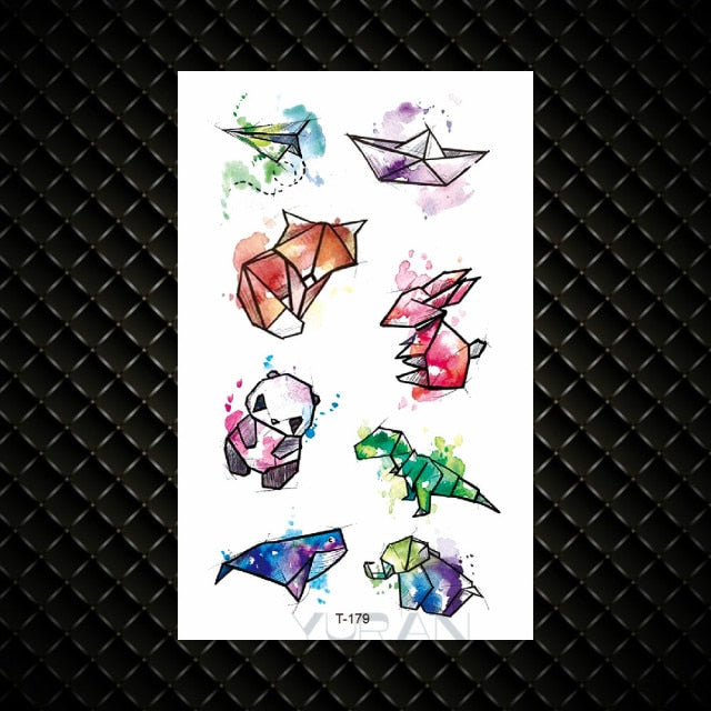 Hot Small Sexy Lips Leaf Black Cartoon Temporary Tattoo Cute Star Tattoo Sticker Love Women Body Finger Art Tatoo Kid Waterproof