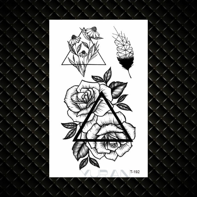 Hot Small Sexy Lips Leaf Black Cartoon Temporary Tattoo Cute Star Tattoo Sticker Love Women Body Finger Art Tatoo Kid Waterproof