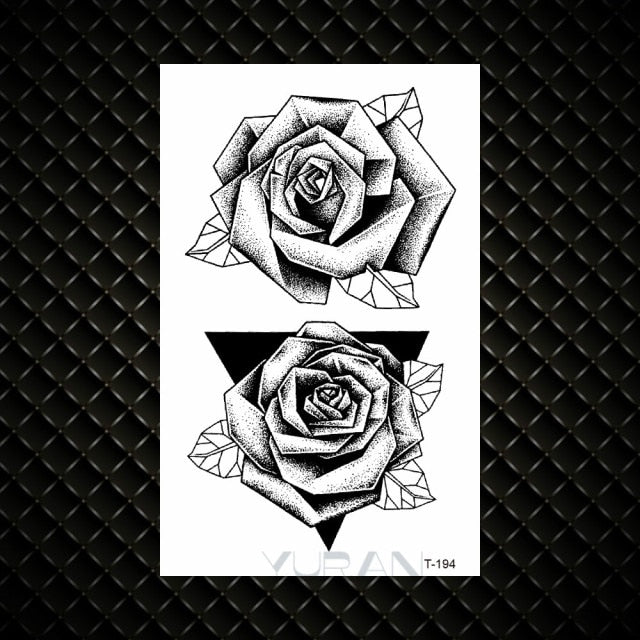 Hot Small Sexy Lips Leaf Black Cartoon Temporary Tattoo Cute Star Tattoo Sticker Love Women Body Finger Art Tatoo Kid Waterproof