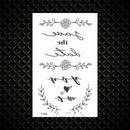 Hot Small Sexy Lips Leaf Black Cartoon Temporary Tattoo Cute Star Tattoo Sticker Love Women Body Finger Art Tatoo Kid Waterproof