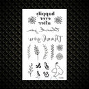 Hot Small Sexy Lips Leaf Black Cartoon Temporary Tattoo Cute Star Tattoo Sticker Love Women Body Finger Art Tatoo Kid Waterproof