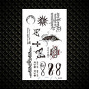 Hot Small Sexy Lips Leaf Black Cartoon Temporary Tattoo Cute Star Tattoo Sticker Love Women Body Finger Art Tatoo Kid Waterproof