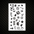 Hot Small Sexy Lips Leaf Black Cartoon Temporary Tattoo Cute Star Tattoo Sticker Love Women Body Finger Art Tatoo Kid Waterproof
