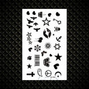 Hot Small Sexy Lips Leaf Black Cartoon Temporary Tattoo Cute Star Tattoo Sticker Love Women Body Finger Art Tatoo Kid Waterproof