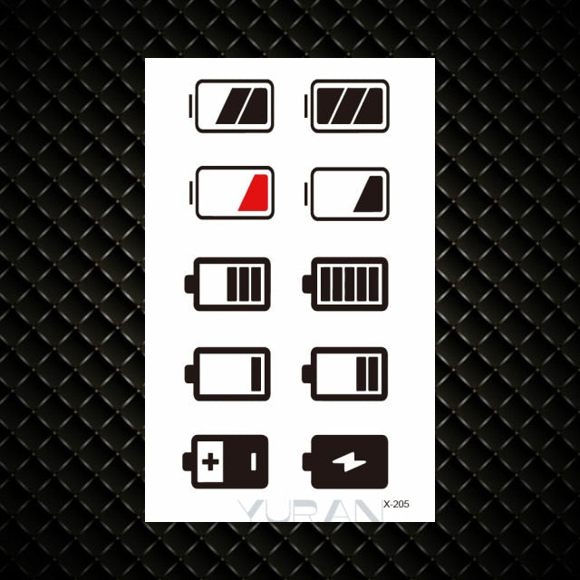 Hot Small Sexy Lips Leaf Black Cartoon Temporary Tattoo Cute Star Tattoo Sticker Love Women Body Finger Art Tatoo Kid Waterproof