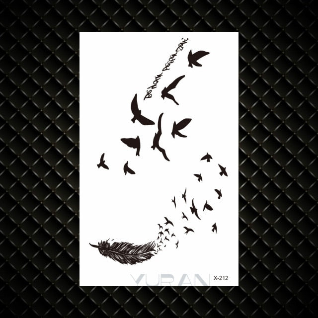 Hot Small Sexy Lips Leaf Black Cartoon Temporary Tattoo Cute Star Tattoo Sticker Love Women Body Finger Art Tatoo Kid Waterproof