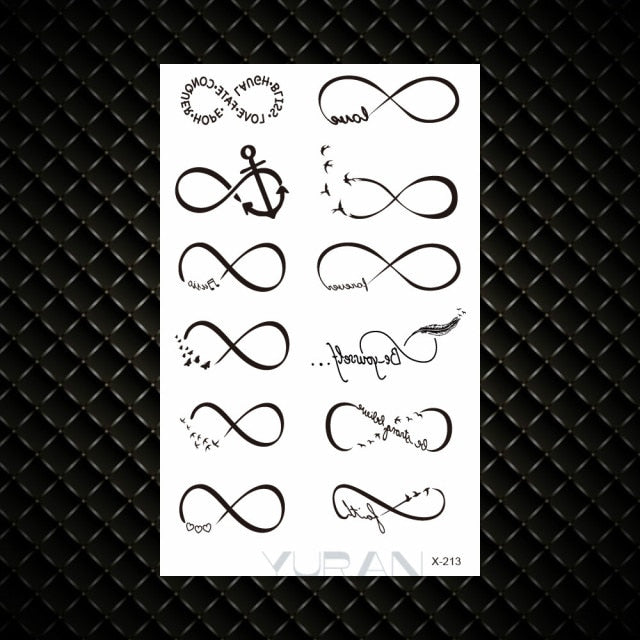 Hot Small Sexy Lips Leaf Black Cartoon Temporary Tattoo Cute Star Tattoo Sticker Love Women Body Finger Art Tatoo Kid Waterproof