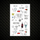 Hot Small Sexy Lips Leaf Black Cartoon Temporary Tattoo Cute Star Tattoo Sticker Love Women Body Finger Art Tatoo Kid Waterproof