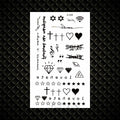 Hot Small Sexy Lips Leaf Black Cartoon Temporary Tattoo Cute Star Tattoo Sticker Love Women Body Finger Art Tatoo Kid Waterproof