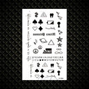 Hot Small Sexy Lips Leaf Black Cartoon Temporary Tattoo Cute Star Tattoo Sticker Love Women Body Finger Art Tatoo Kid Waterproof