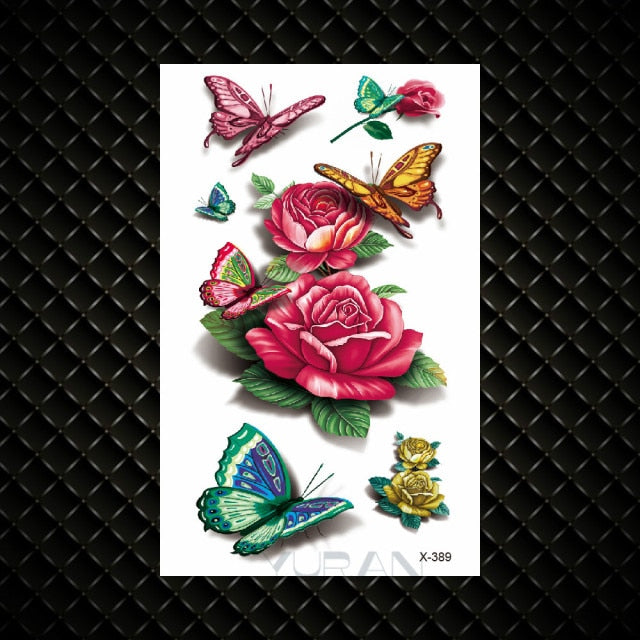 Hot Small Sexy Lips Leaf Black Cartoon Temporary Tattoo Cute Star Tattoo Sticker Love Women Body Finger Art Tatoo Kid Waterproof