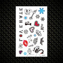 Hot Small Sexy Lips Leaf Black Cartoon Temporary Tattoo Cute Star Tattoo Sticker Love Women Body Finger Art Tatoo Kid Waterproof