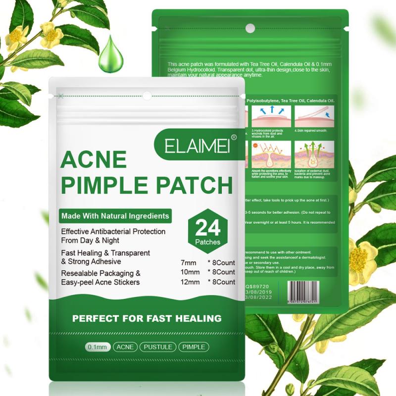 ELAIMI 24 patches/bag Invisible Acne Removal Pimple Patch Treatment Pimple acne Concealer Face Spot Scar Care Treatment Stickers