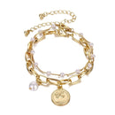 Summer Boho Butterfly Anklet For Women Gold Multilayer Crystal Ankle Bracelet Foot Chain Leg Bracelet Beach Accessories Jewelry