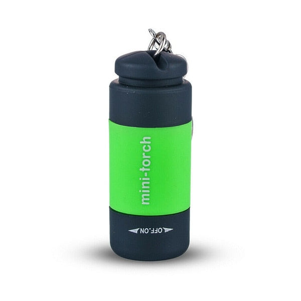 1PC Mini Keychain Pocket Torch USB Rechargeable LED Light Flashlight Lamp Waterproof